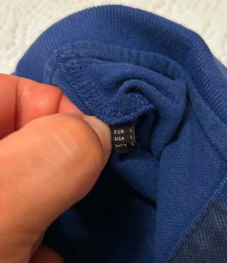 Polo Massimo Dutti azul estampado floral