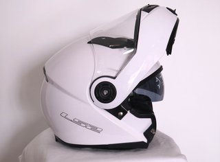 Casco Moto Modular LS2 Blanco Nuevo.