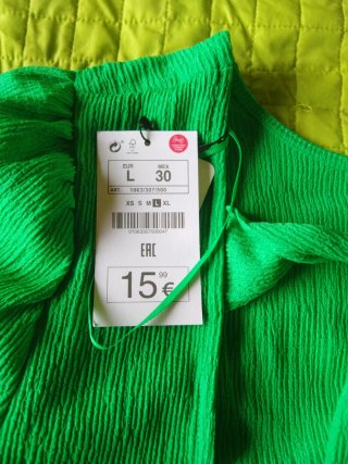 Vestido verde talla L sin estrenar