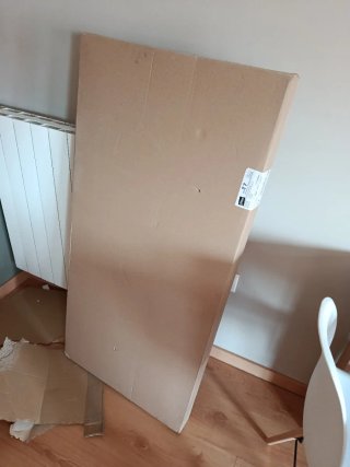 Mesa de centro MAYENNE con cajón y ruedas