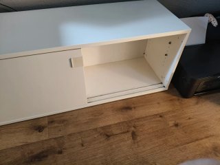 Mini armario blanco 2 puertas correderas