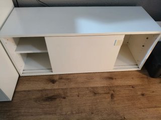 Mini armario blanco 2 puertas correderas