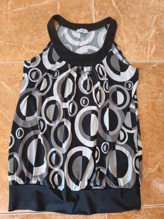 Top Pinkie estampado círculos