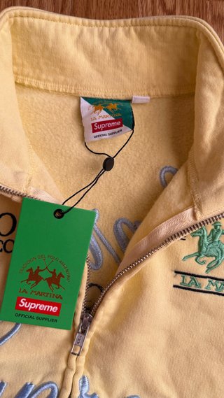 Supreme La Martina Sudadera Cremallera Amarilla