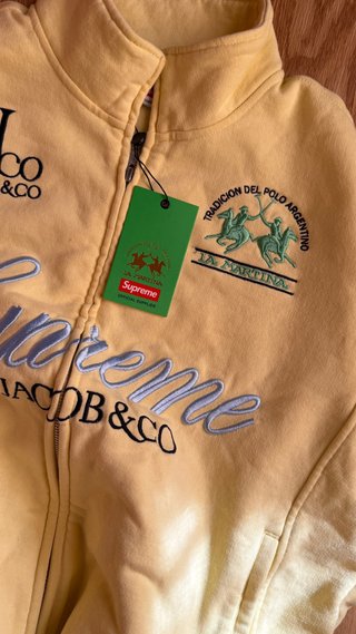 Supreme La Martina Sudadera Cremallera Amarilla