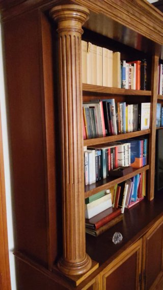 Estantería / librería antigua cerezo y roble