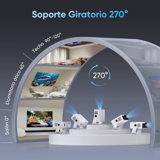 Proyector 4K Android TV WiFi 6 Blanco - Nuevo