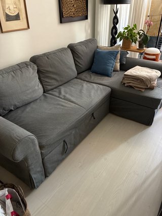 Sofá Cama IKEA EKTORP Gris Chaise Longue