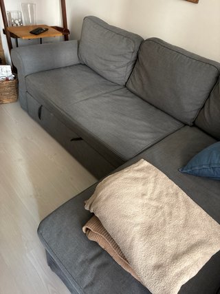 Sofá Cama IKEA EKTORP Gris Chaise Longue