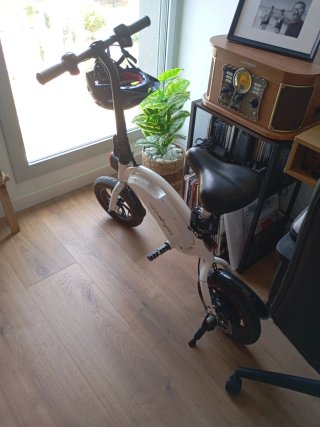 Bicicleta Eléctrica Blanca Plegable WINDGOO