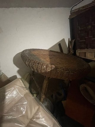 Mesa camilla redonda de madera