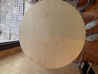 Mesa camilla redonda de madera