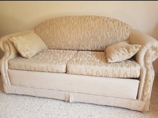 Sofá Cama Beige Tela