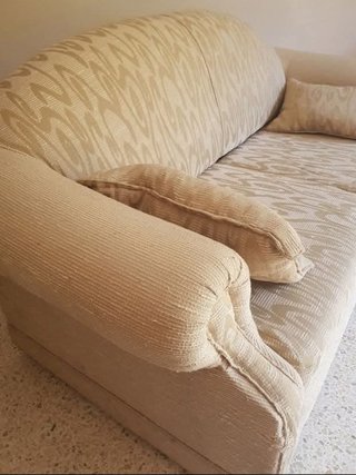 Sofá Cama Beige Tela