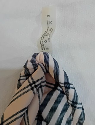 Bikini cuadros beige y negro Talla S