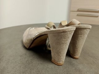 Sandali Progetto camoscio beige