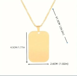 Collar acero negro - placa militar