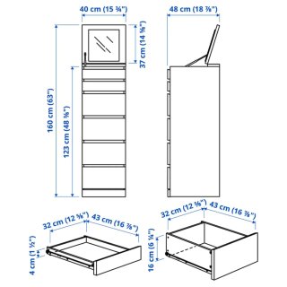 Cómoda Malm Ikea Negra