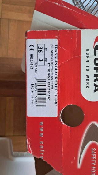 Zapatos de seguridad Cofra Talla 36