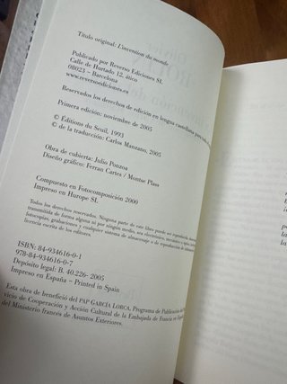 Libro: La Invención del mundo de Olivier Rolin