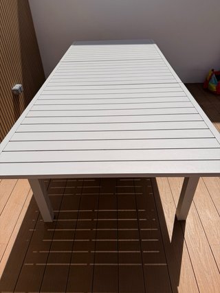 Mesa extensible de jardín aluminio gris