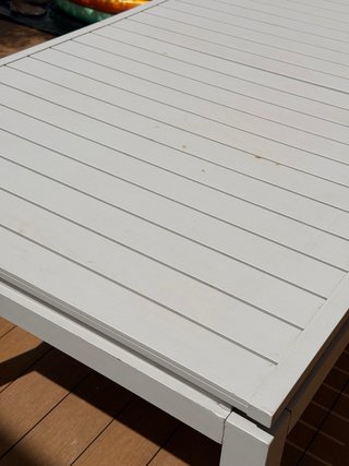 Mesa extensible de jardín aluminio gris
