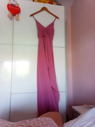 Vestido largo fiesta rosa