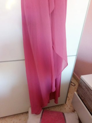Vestido largo fiesta rosa