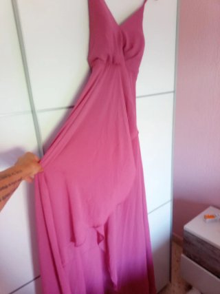 Vestido largo fiesta rosa