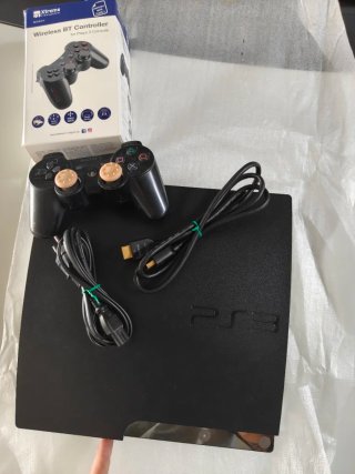 PS3 Slim 320GB Coral Black CECH-2504B data code 1A
