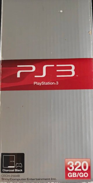 PS3 Slim 320GB Coral Black CECH-2504B data code 1A