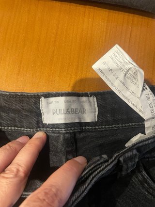 Bermudas tejanas Pull&Bear negras T.38