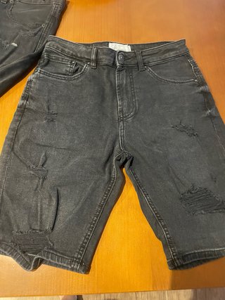 Bermudas tejanas Pull&Bear negras T.38