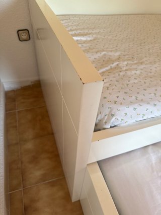 Cama nido blanca con cajones