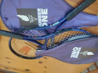 2 Raquetas Tenis Number One con Fundas