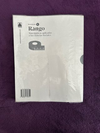 Rango. Matemáticas aplicadas a las CCSS 1 BACH