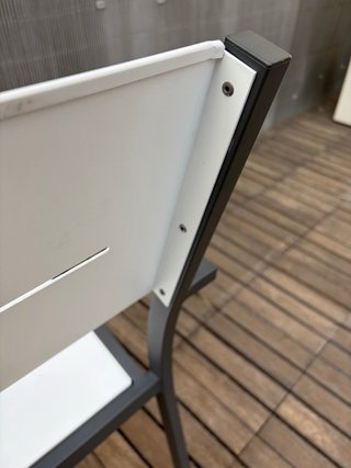 Silla de aluminio para exterior apilable