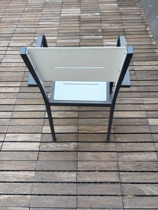 Silla de aluminio para exterior apilable
