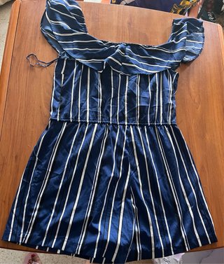 Mono corto Atmosphere Talla S Rayas Azul Blanco