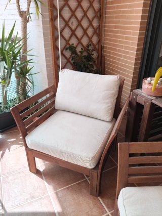 Sillones de terraza Ikea madera