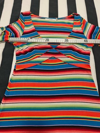 Vestido Multicolor a Rayas Estilo Y2K / Años 2000