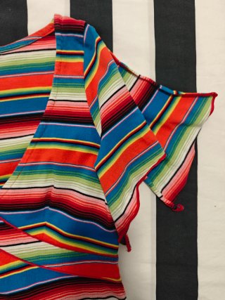 Vestido Multicolor a Rayas Estilo Y2K / Años 2000