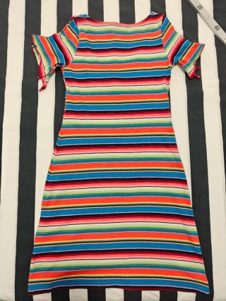 Vestido Multicolor a Rayas Estilo Y2K / Años 2000