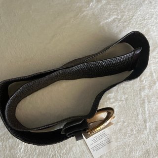 Cinturón Zara Mujer Negro Hebilla Dorada