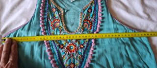 Vestido turquesa Flamenco