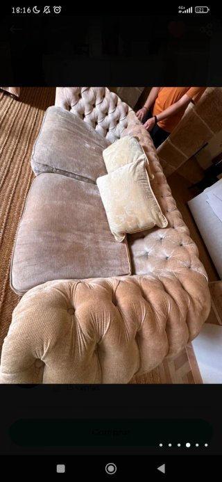 Sofá Chester Terciopelo Beige