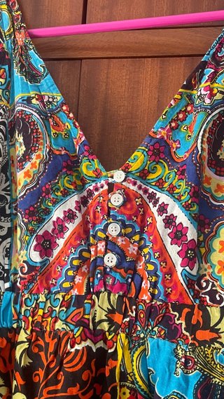 Vestido Verano Algodón Multicolor Tirantes
