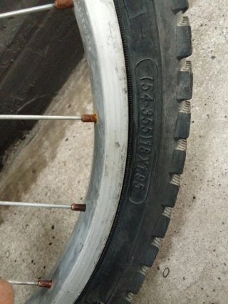 Rueda trasera bicicleta 18x1.95