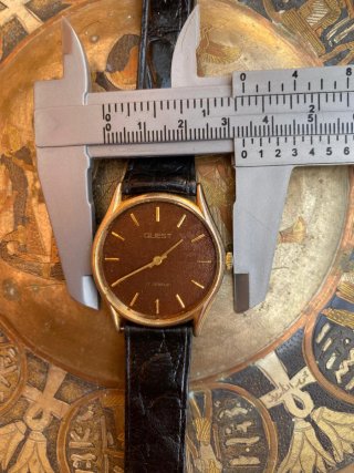 Reloj Quest 17 Jewels morado Dorado