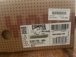 Sandalias Camper Negras y Turquesa